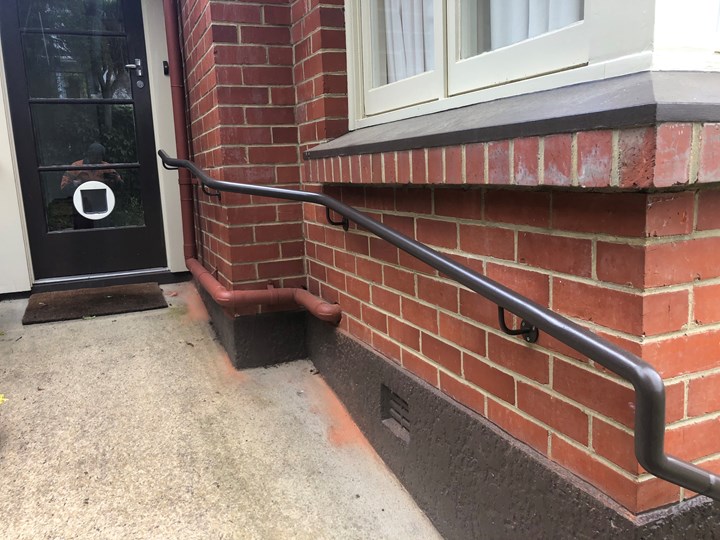 Black Powder coated Handrail.