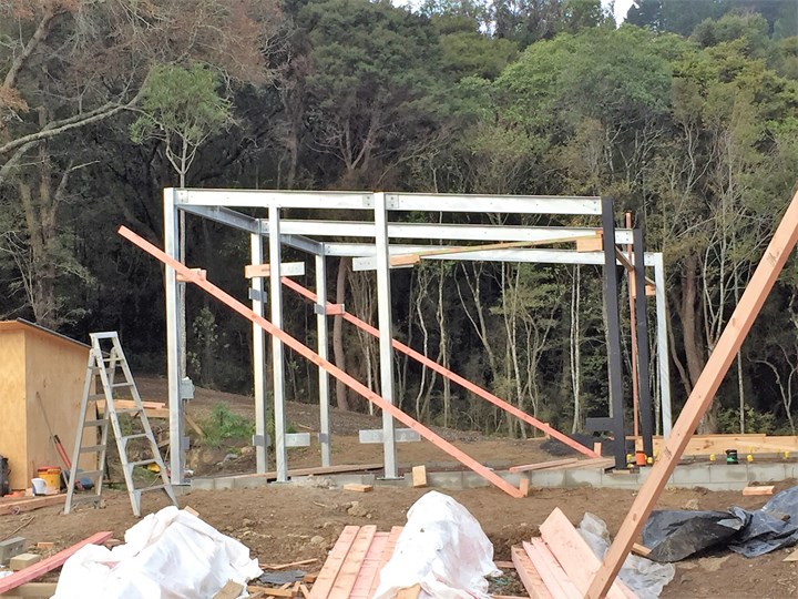 structural steel garage frame