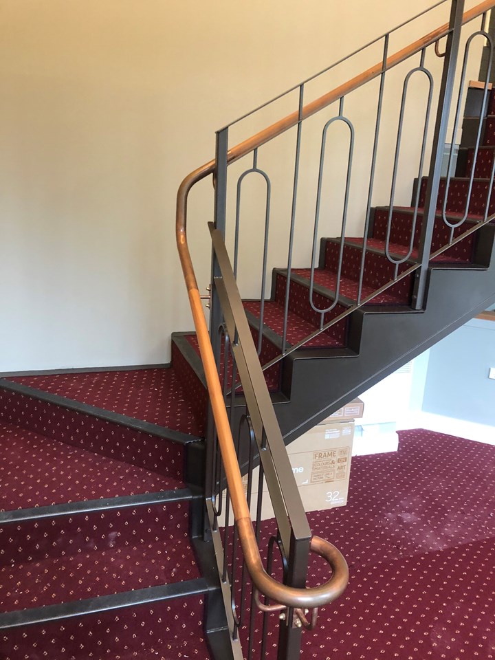 Copper and Rimu Handrail and balustrade